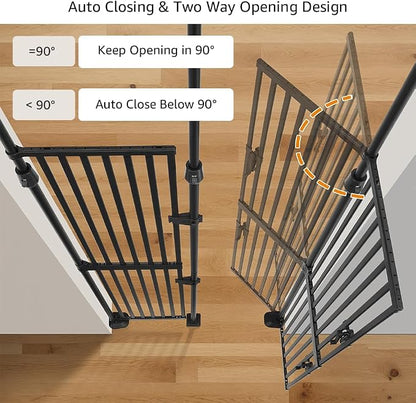 unipaws 86" High Extra Tall Cat Gate, Auto Closing and No Drilling Safety Gate - Image 4