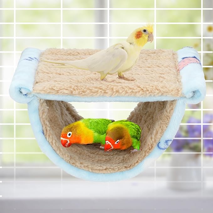BWOGUE Winter Warm Bird Nest Bed Hanging Hammock Snuggle Hut Parrot House Tent - Image 7