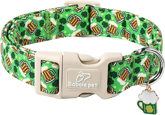 St Patricks Day Dog Collar for Small Dogs by Babolepet