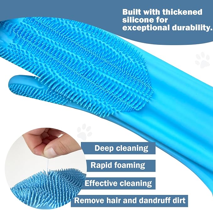 Pet Grooming Gloves Bite-Resistant Pet Bathing Gloves - Image 4
