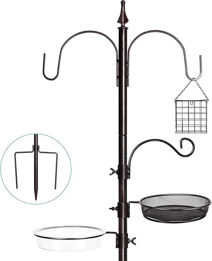 Bird Feeder Stand Pole, 77 Inch Feeding Station Kit by YINGYM