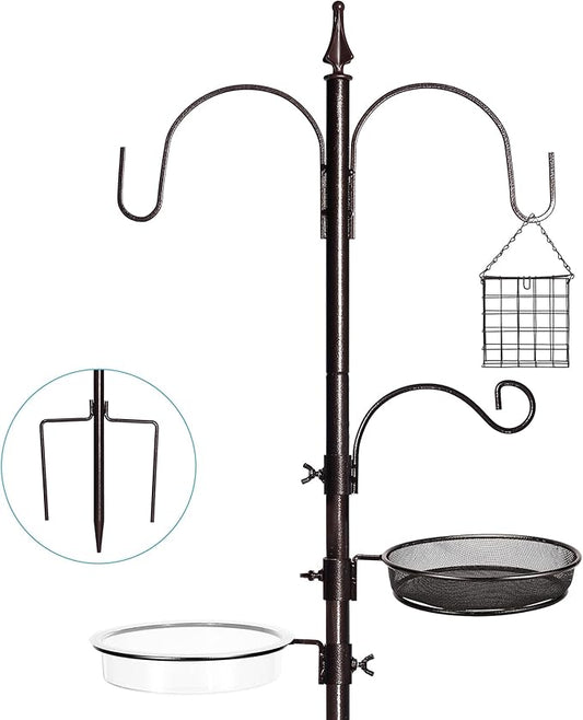 Bird Feeder Stand Pole, 77 Inch Feeding Station Kit by YINGYM