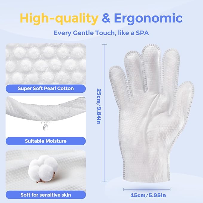 Pet Cleaning Glove Wipes for Dogs & Cats, Hypoallergenic Deodorizing Disposable - Image 6