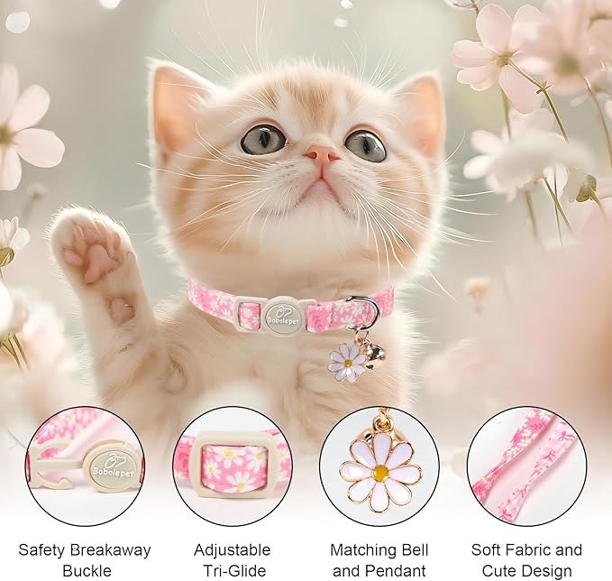 2 Pack Pink Cat Collars - Image 3