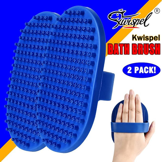 Dog Grooming Brush, Dog Shampoo Bath Brush Shedding Soothing Massage Rubber Comb - Image 2