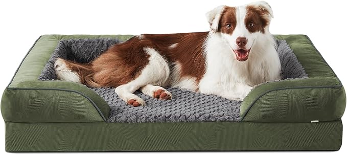 INVENHO Orthopedic Dog Bed for Large Dogs, Washable Waterproof, Egg-Crate Foam by INVENHO