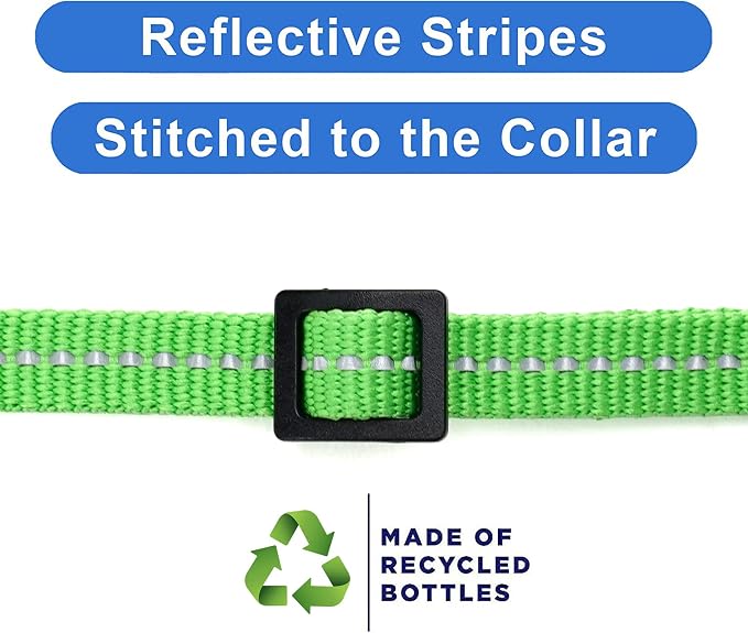 Pawtitas Recycled Green Reflective Cat Collar – Eco-Friendly Breakaway Safety - Image 4