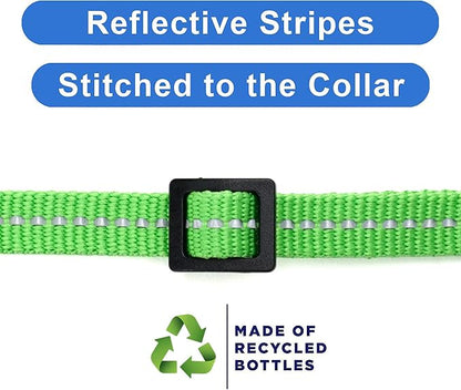 Pawtitas Recycled Green Reflective Cat Collar – Eco-Friendly Breakaway Safety - Image 4