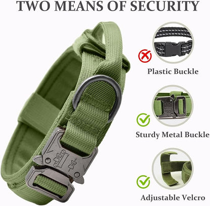 Tactical Dog Collar, Adjustable Military Training Nylon Dog Collar - Image 4