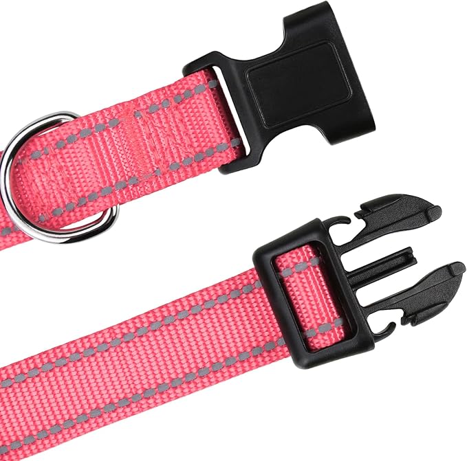 TagME Reflective Nylon Dog Collars, Adjustable Classic Pet Collar - Image 4