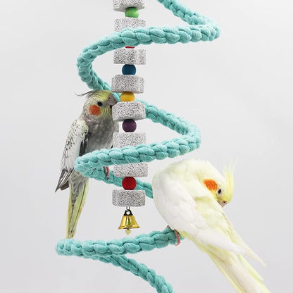Dnoifne 78.7 Inches Bird Spiral Rope Perch, - Image 3