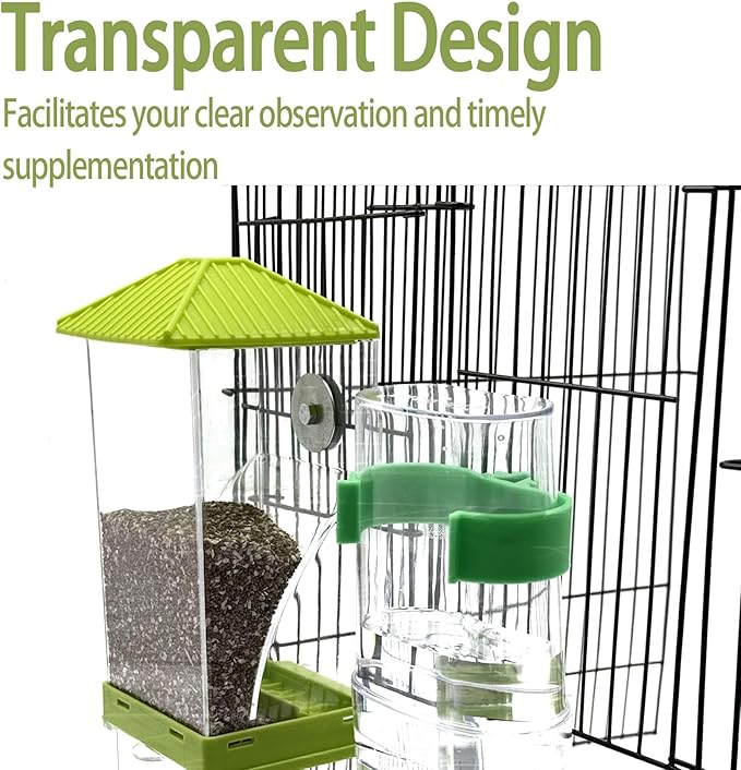 No Mess Bird Feeder Water Dispenser Set, Automatic Parrot Feeder - Image 7