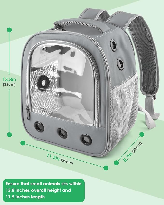 Guinea Pig Carrier Backpack, Portable Small Pet Travel Carriers - Image 2