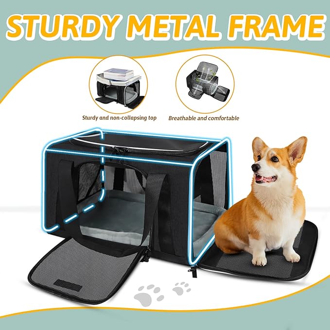 Petskd Pet Carrier 17x13x9.5 Southwest Airline Approved, Pet Travel Carrier Bag - Image 6