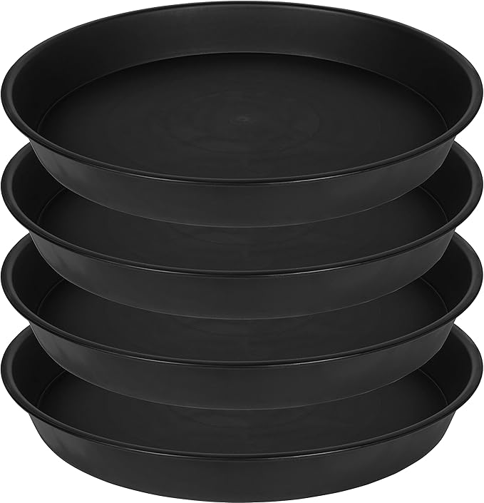 4 Pack of 20 21 inch Plant Saucer Round, Deep Plant Saucers by Bleuhome