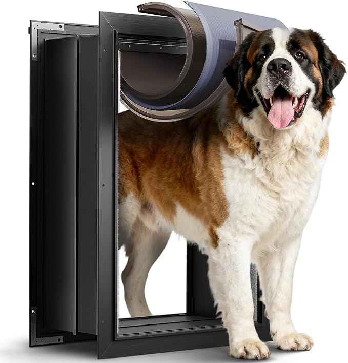 3-Flap XL Dog Door, All Aluminum Alloy Extra Large Dog Door door by HomePage
