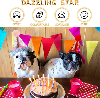 4 Pieces Dog Birthday Hat for Pets Christmas Party Decoration Accessories Pet - Image 6