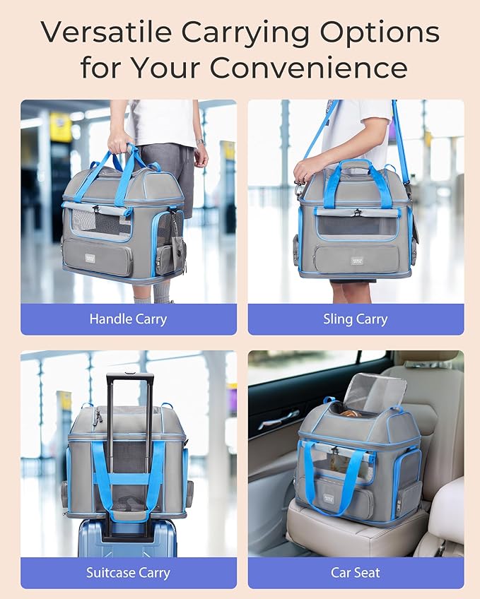 Expandable Cat Dog Carrier: NOBLE DUCK Soft-Sided Pet Carrier Airline Approved - Image 5