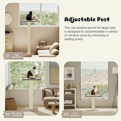 Cat Window Perch with Thick Sisal Scratching Post, Cats Hammock - Image 7