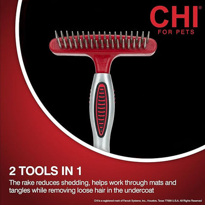 CHI for Dogs Double-Sided Shedding Rake and Blade - Image 2