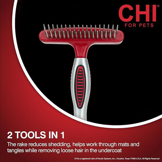 CHI for Dogs Double-Sided Shedding Rake and Blade - Image 2