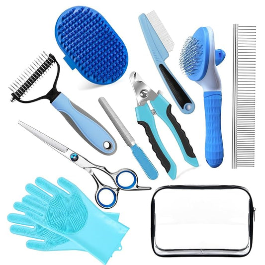 Bath Grooming Kit for Pets, Dog and Cat Grooming Supplies, Dematting Comb for by 2TRUL