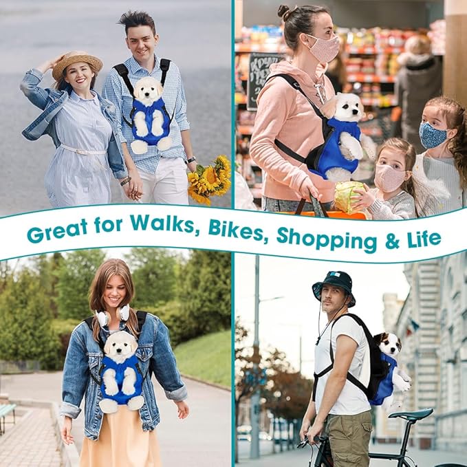 Dog Backpack Carrier, Thick Straps & Cushion, Pet Sling Front Backpacks - Image 8