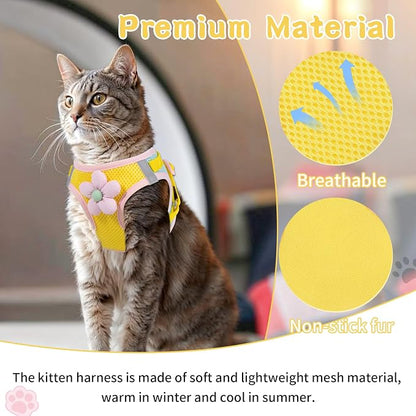 Cat Harness and Leash Set for Walking Escape Proof, Adjustable Kitten Harness - Image 4