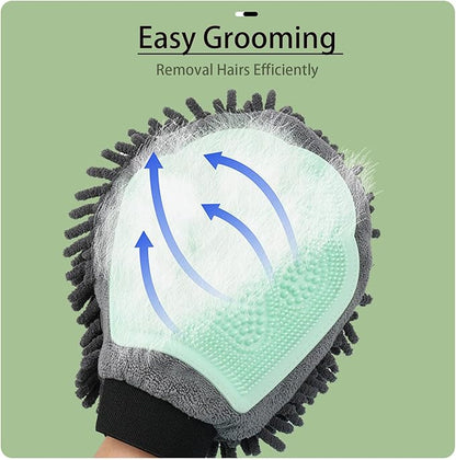 Dual Sided Pet Grooming Glove - Image 3