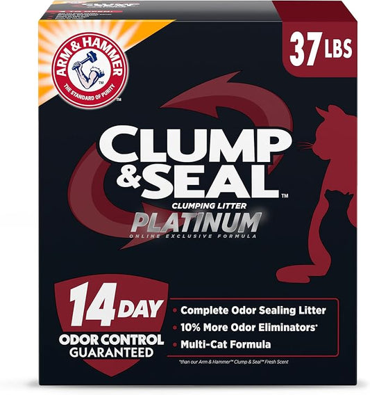 ARM & HAMMER Clump & Seal Platinum Cat Litter, 14-Day Odor Control, Rock-Hard by ARMHAMMER