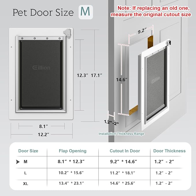 Medium Dog Door for Door, Doggy Door - Image 5