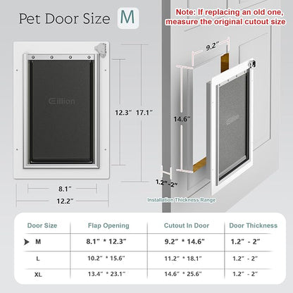 Medium Dog Door for Door, Doggy Door - Image 5