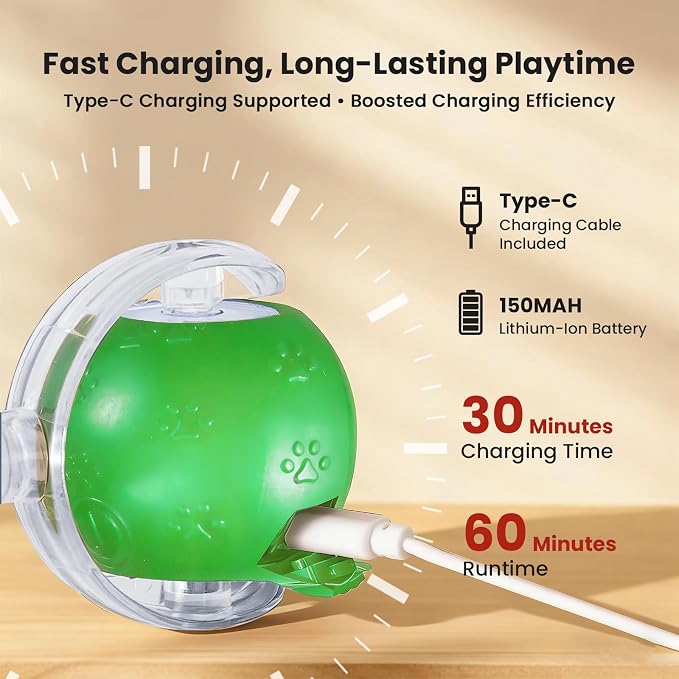 Rocfish Interactive Cat Toy for Indoor Cat, Smart Automatic Cat Chase Ball Toy - Image 7