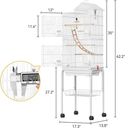 62-inch Metal Bird Cage: Spacious Bird Cage - Image 2