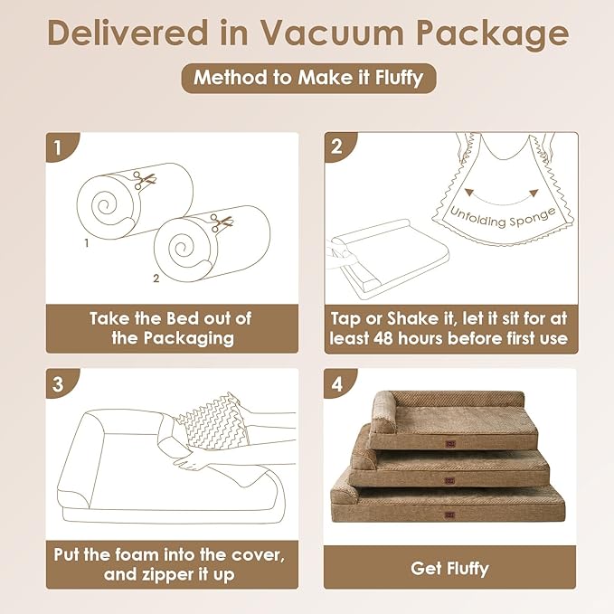 EHEYCIGA Orthopedic Dog Bed Medium Size Dogs, Memory Foam Dog Bed - Image 7