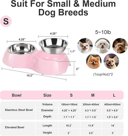 Stainless Steel Dog Bowls Set – Dual Non-Slip Pet Dishes - Image 2