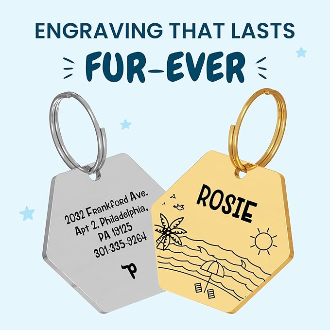 PawFurEver Custom Engraved Pet ID Tag – Personalized Dog Name Tag - Image 2