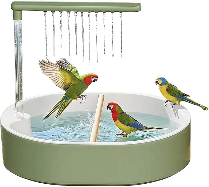 Bird Bath, Automatic Parrot Shower Bath, Birds Shower Bathtub by Unknown