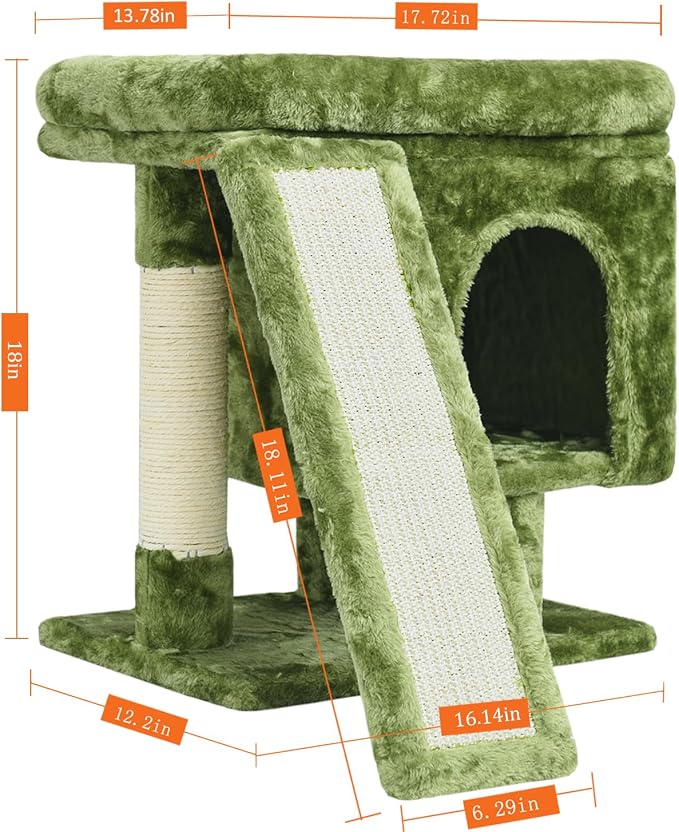 YANDLVY Small Cat Tower for Cats, Cute Cat Tree for Indoor Cats, Kittens Condo - Image 2