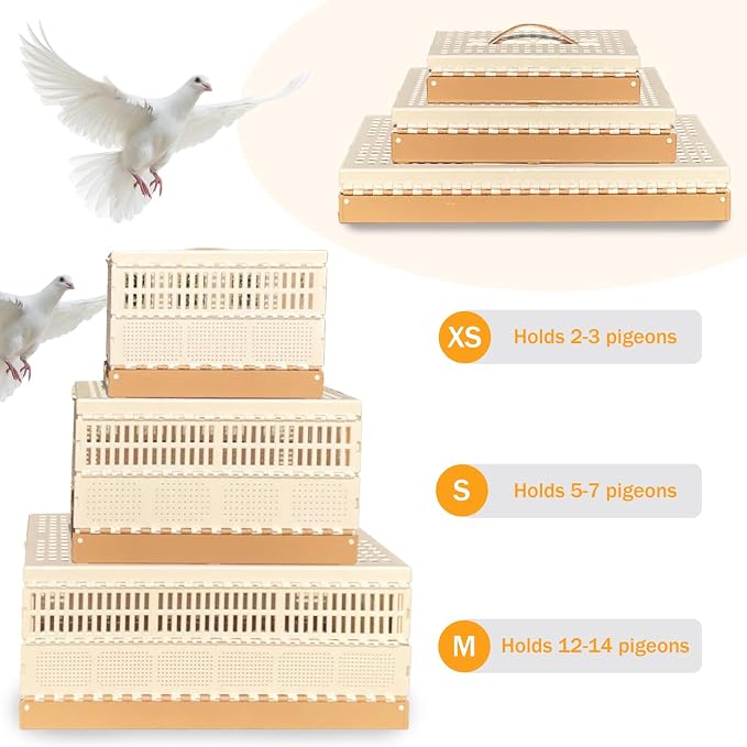 Folding Pigeon Cage Racing Pigeons Travel Cage Pairing Cage Plastic Three Doors - Image 7