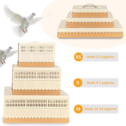 Folding Pigeon Cage Racing Pigeons Travel Cage Pairing Cage Plastic Three Doors - Image 7