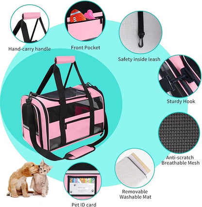 20" Large Cat Carrier Soft Side Dog Carrier Pet Carrier - Image 5