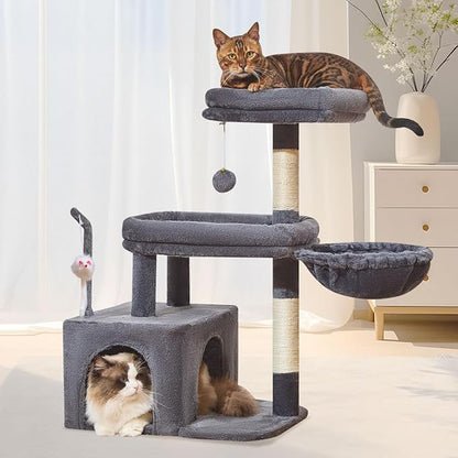 Taoqimiao MS043G Cat Tree, 32.2-Inch Cat Tower by Taoqimiao
