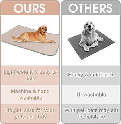 Summer Dog Cooling Mat Washable Ice Silk Self Cool Pad - Image 7