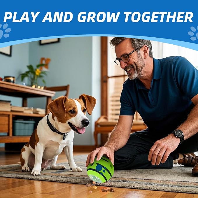 Interactive Puzzle Dog Treat Ball, Treat Dispensing Enrichment Dog Toys Ball - Image 3