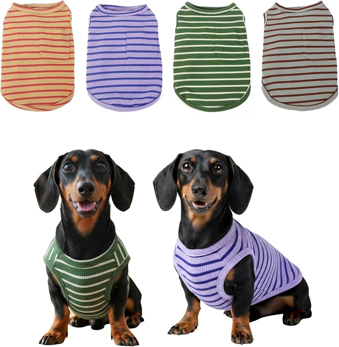 Dog Clothes, Stripe Dogs Shirts by COOHAMS