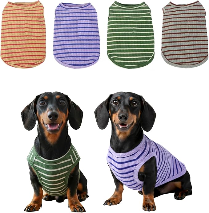 Dog Clothes, Stripe Dogs Shirts by COOHAMS