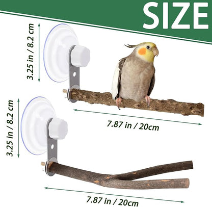 2 Pcs Natural Bird Perch Stand - Image 2