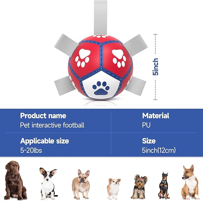 Diman Small Dog Toys Soccer Ball - Image 5
