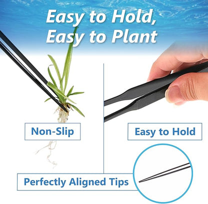 Long Tweezers for Aquascaping, 2 Pack 25cm / 9.8in Fine Tip 1mm – Tools for - Image 5
